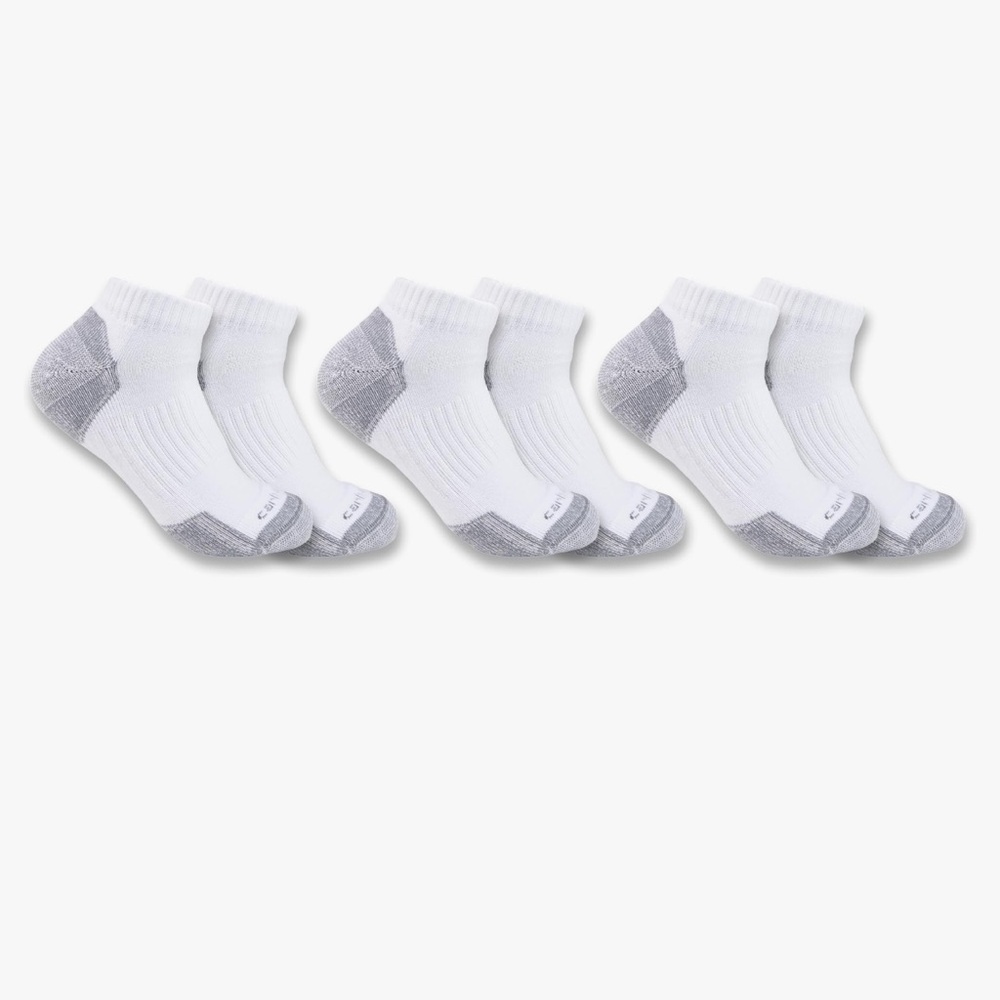 Carhartt Men's Midweight Cotton Blend Low Cut Sock 3 Pack